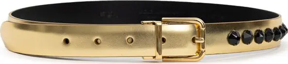 Gold Leather Regular Belt