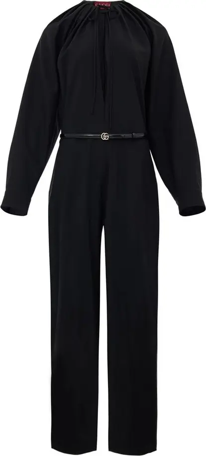 Black Wool Jumpsuit