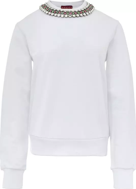 White Cotton Sweatshirt