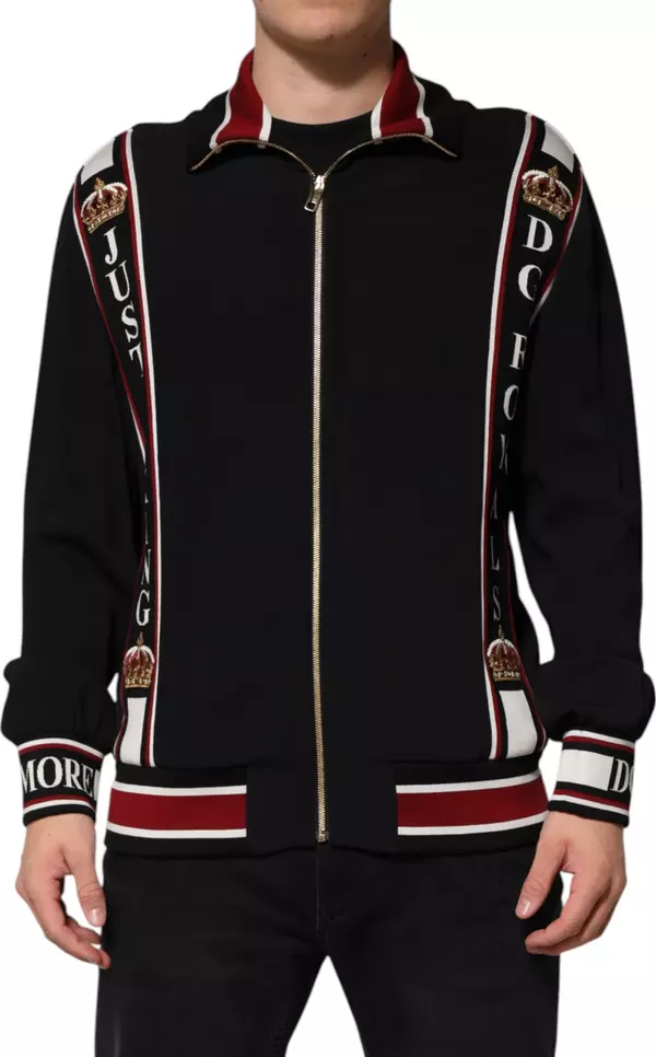 Black DG King Full Zip Sweatshirt  Sweater