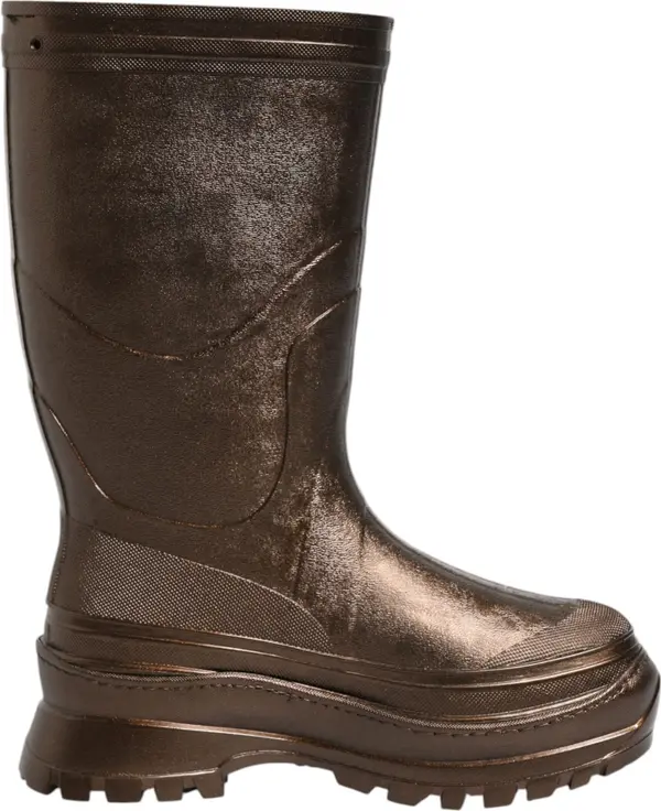Metallic Bronze Pull On Rain Boots Shoes