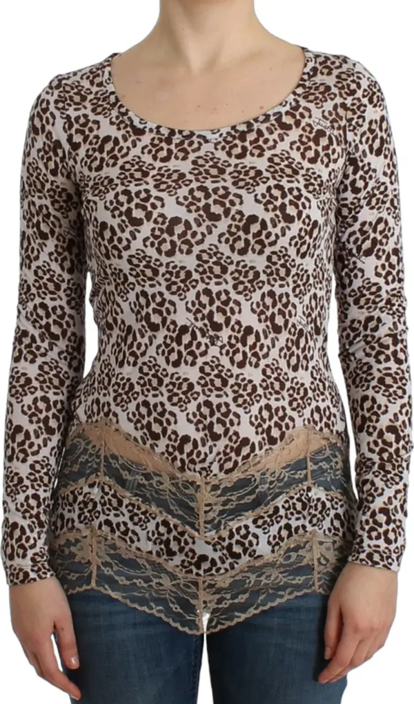 Brown longsleeved lace top