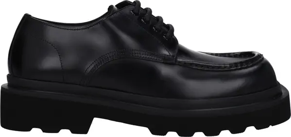 Black Leather Oxfords And Derbies