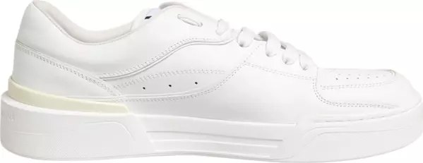 White Miami Leather Low Top Sneakers Shoes