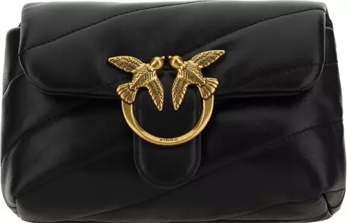 Black Calf Leather Bos Taurus Shoulder Bag