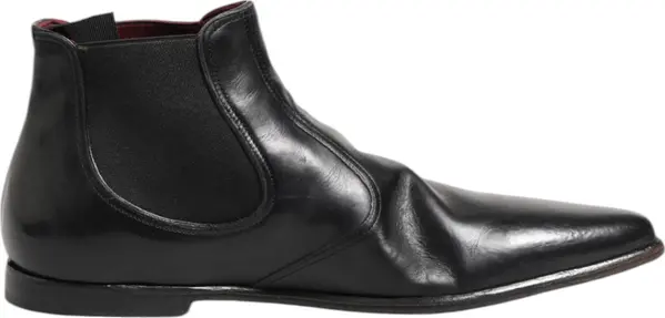 Black Chelsea Slip On Men Ankle Boots Shoes