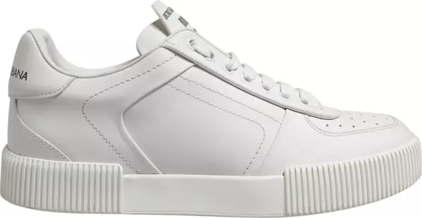 White Miami Leather Low Top Sneakers Shoes