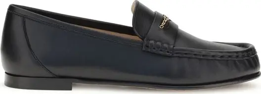 Black Calf Leather Bos Taurus Slip-On Loafers