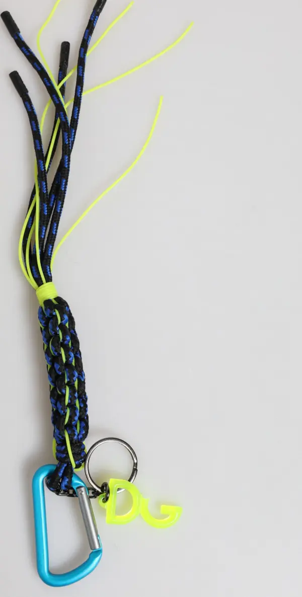 Multicolor Polyester Tape String DG Logo Keychain Keyring