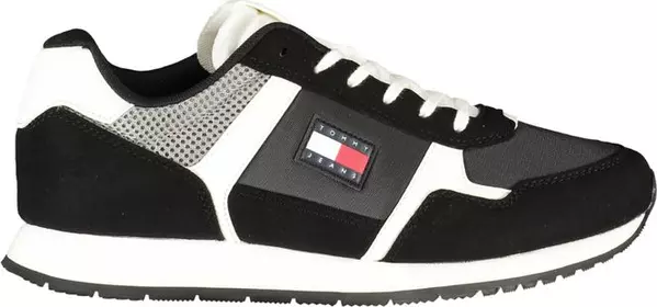 Black Polyurethane Men Sneaker