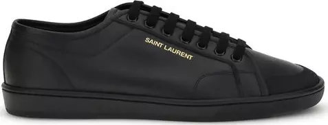 Black Calf Leather Bos Taurus Sneakers