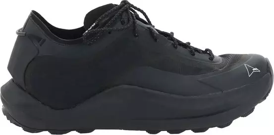 Black Polyester Athletic Sneakers