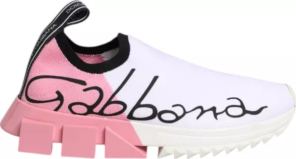 White Pink Low Top Sorrento Sneakers Shoes