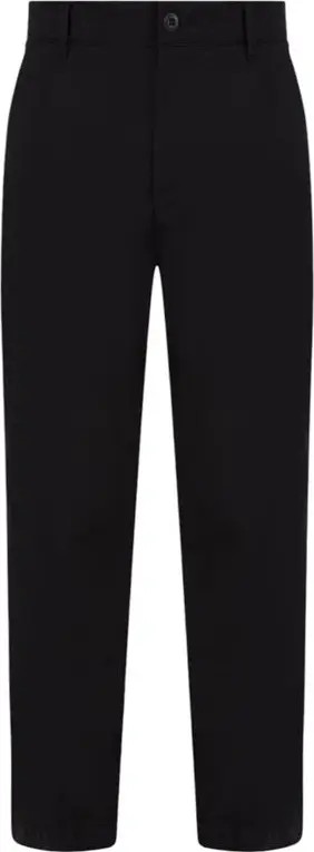 Black Recycled Cotton Chino Pants