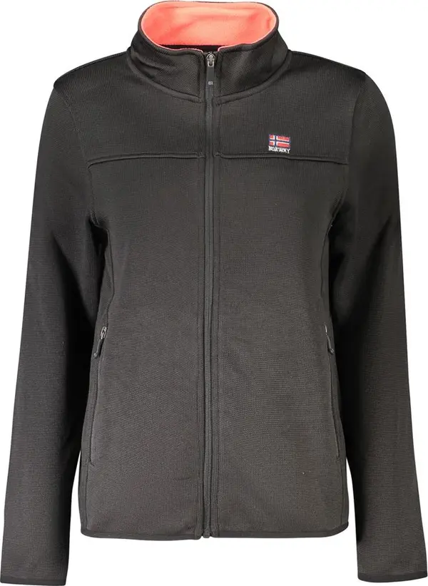 Black Polyester Women Sweatshirt
