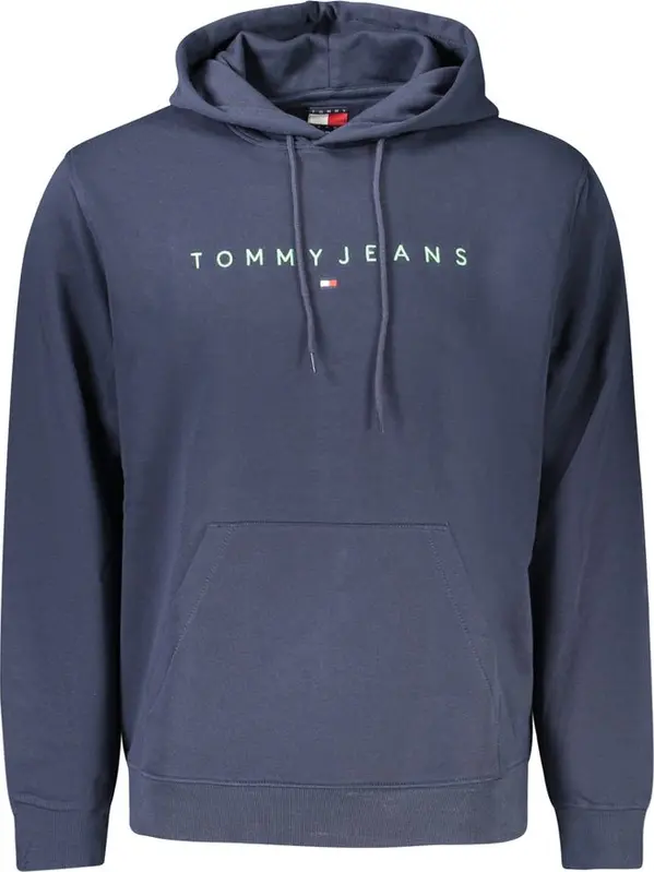 Blue Cotton Men's Hoodie Sweatshirt