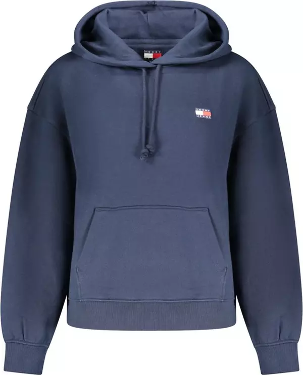 Blue Cotton Women Sweatshirt
