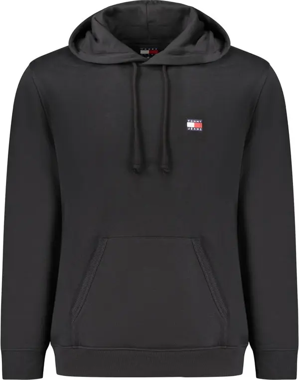 Black Cotton Men's Hoodie