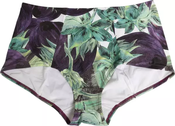 Eggplant Print High-Waist Briefs Underwear