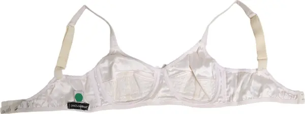 White Silk Satin Soft Cup Lingerie Bra Underwear
