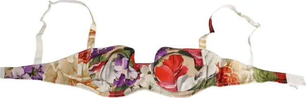 Floral Print Semi Padded Balconette Bra Underwear