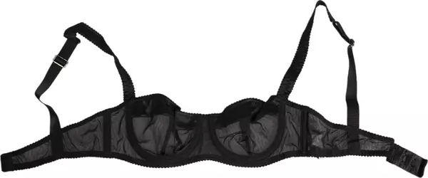 Black Sheer Mesh Underwire Bra Underwear