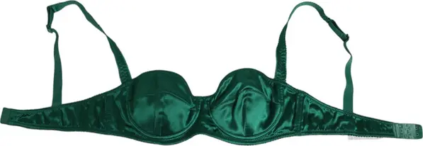 Green Satin Semi-Padded Underwire Musk Underwear