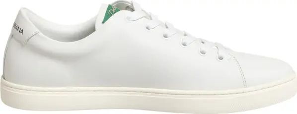 White Leather Rose Embroidery Low-Top  Shoes