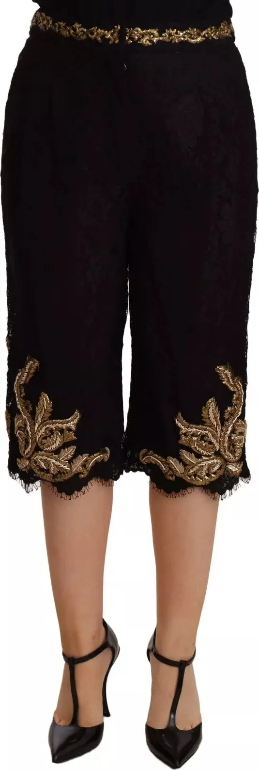 Black Lace Gold Baroque SPECIAL PIECE Shorts