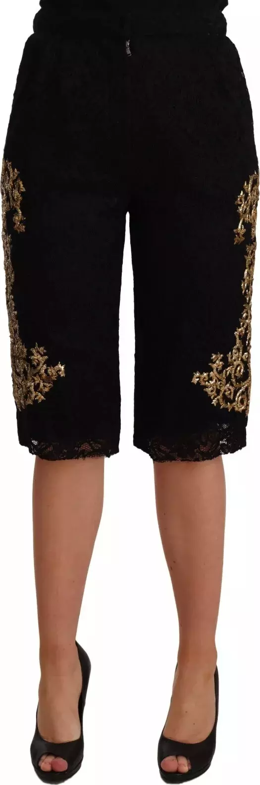 Black Lace Gold Baroque SPECIAL PIECE Shorts