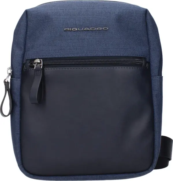 Blue Fabric Crossbody Bag