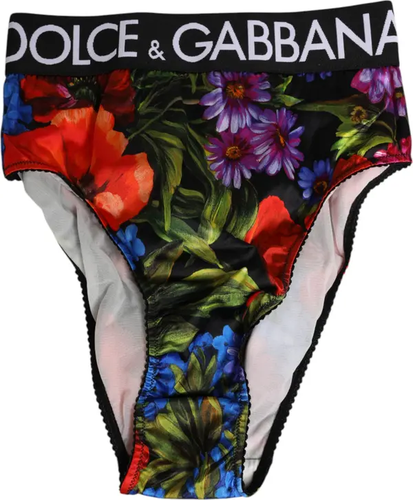 Multicolor Floral Print High Waist Panty Underwear