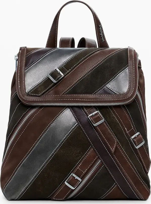 Marrone Poliuretano Women Backpack