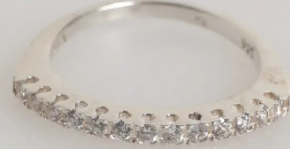 Sterling Silver 925 Band Pave CZ Crystal Eternity Ring