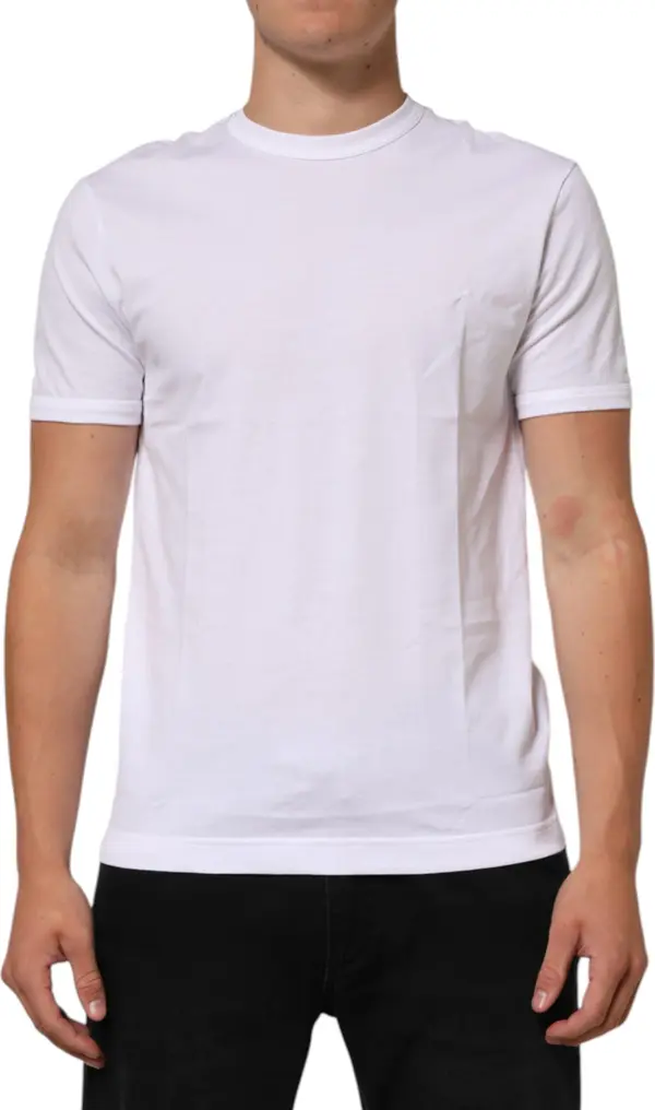 White Goodluck 2021 Cotton Crew Neck T-shirt