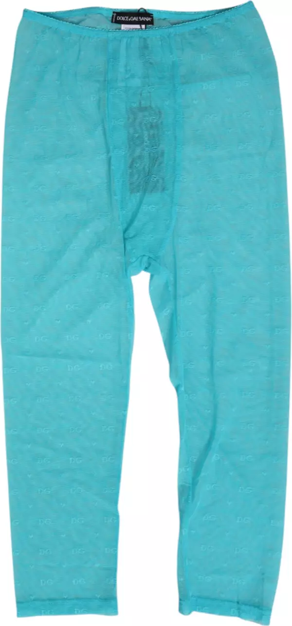 Light Blue Logo Lace Tight Midi Trouser Underwear