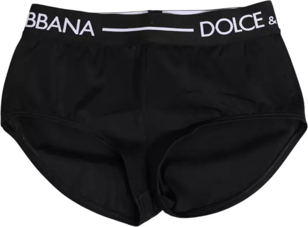 Black Nylon Logo Waistband Shorts Underwear
