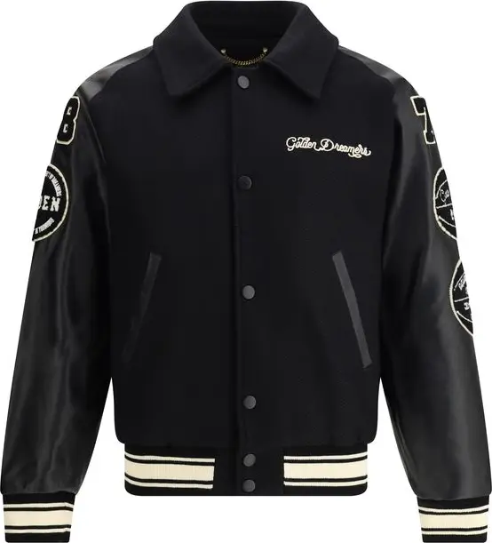 Black Wool Oves Aries Bomber