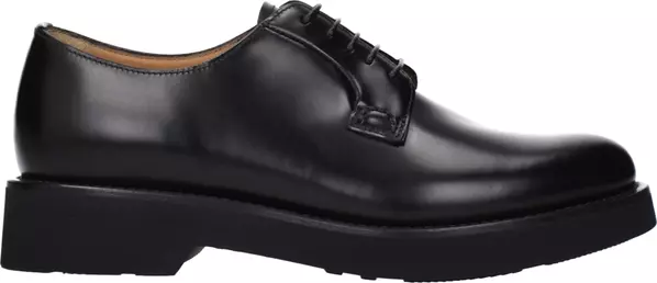 Black Leather Oxfords And Derbies