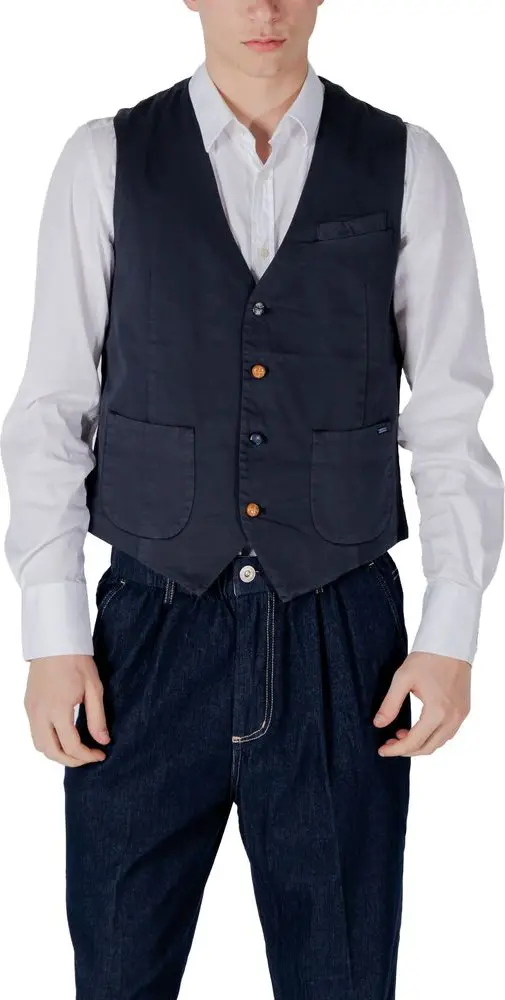 Blue Cotton Waistcoat