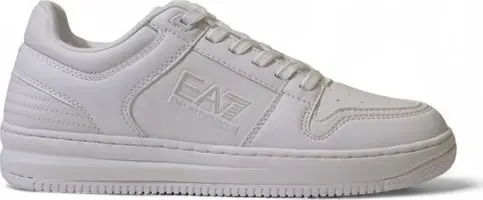 White Polyester Athletic Sneakers