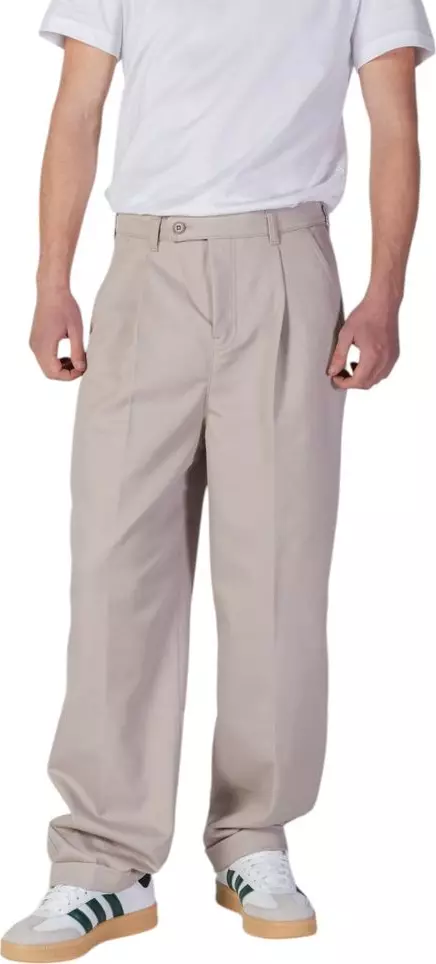 Beige Recycled Polyester Casual Pants