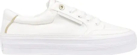 Cream Recycled Cotton Low Top Sneakers