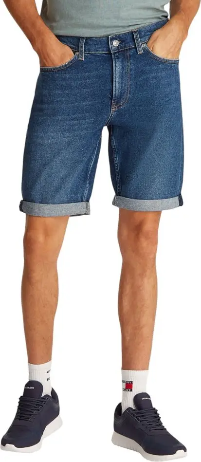 Blue Cotton Bermuda Shorts