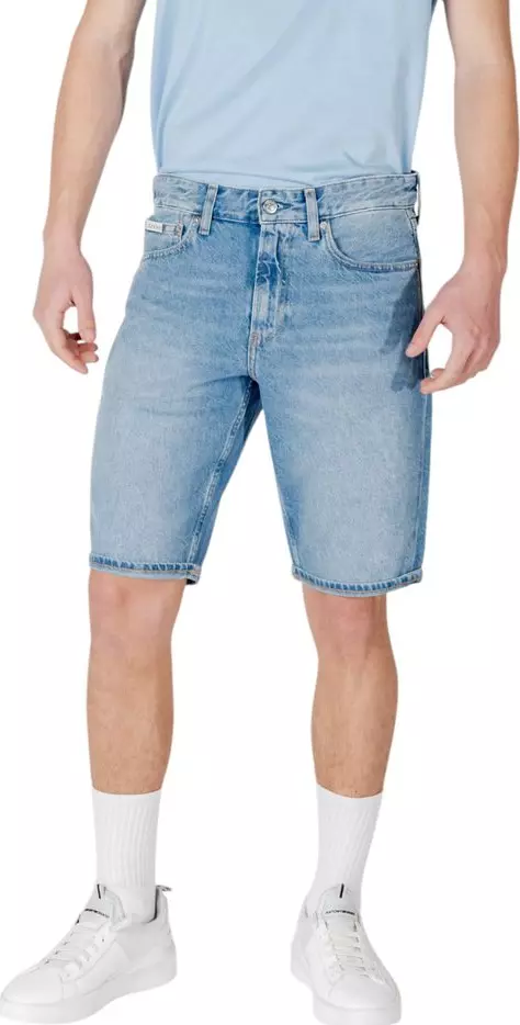 Blue Cotton Bermuda Shorts