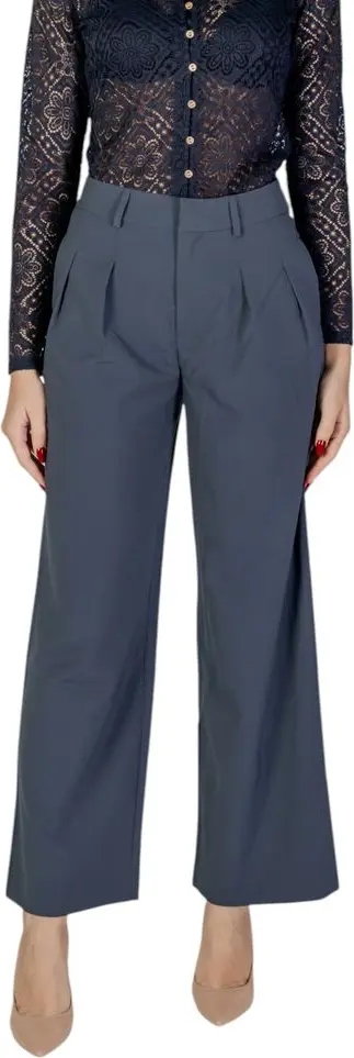 Gray Recycled Polyester Casual Pants
