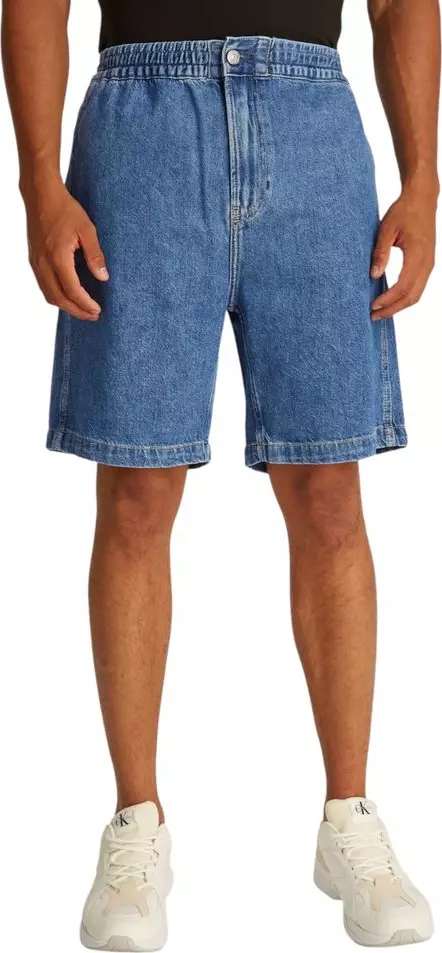 Blue Cotton Bermuda Shorts