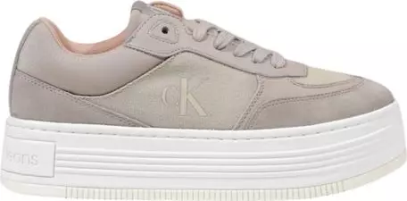 Beige Recycled Cotton Platform Sneakers