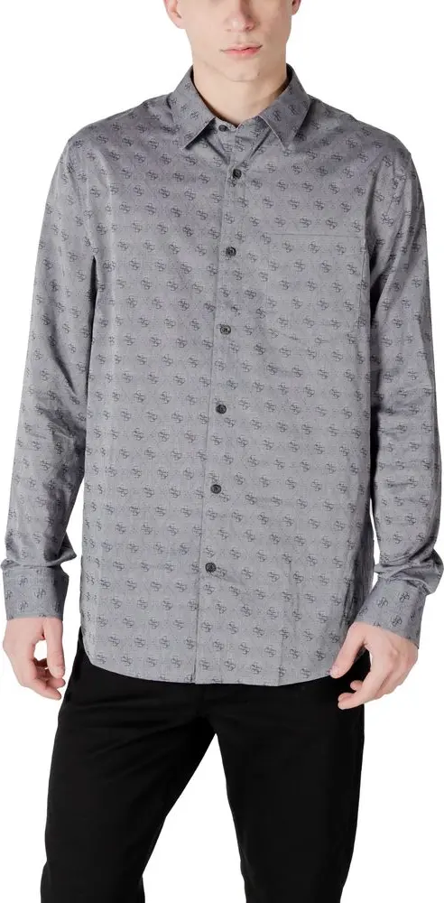 Gray Cotton Dress Shirt
