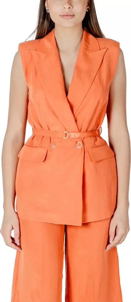 Orange Lyocell Waistcoat
